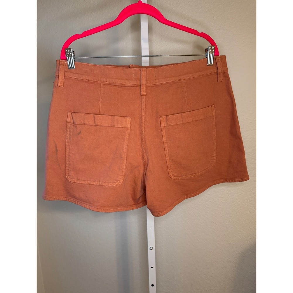 Madewell Emmett High Rise Shorts Burnt Orange Rust Size 32 - Picture 5 of 7